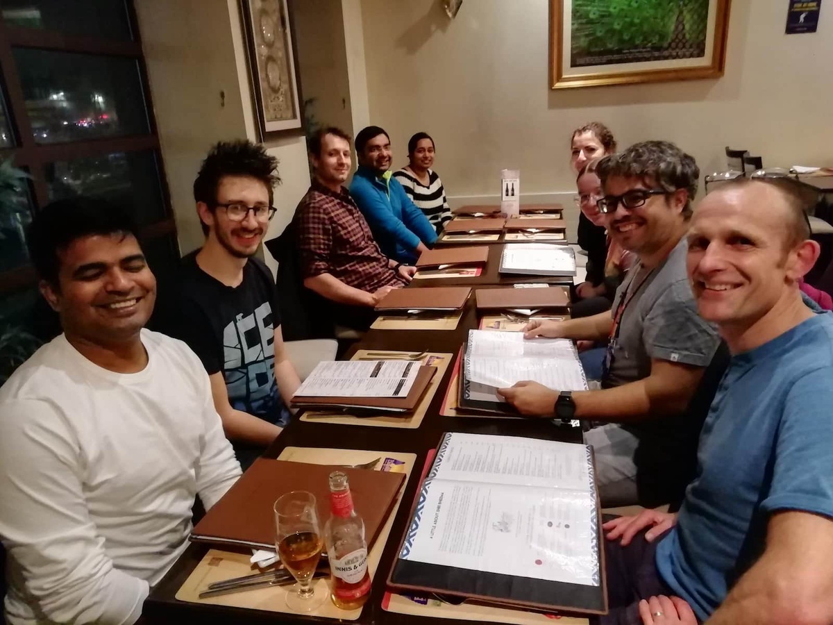 group of people in restaurant