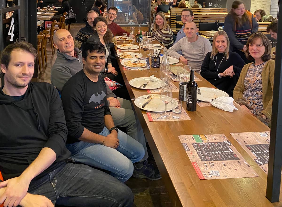group of people in restaurant