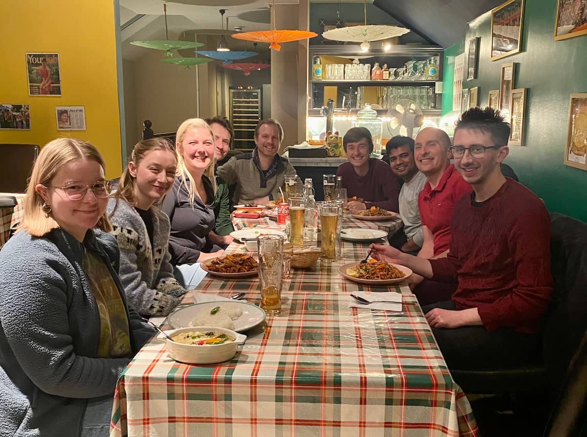 People having meal in restaurant