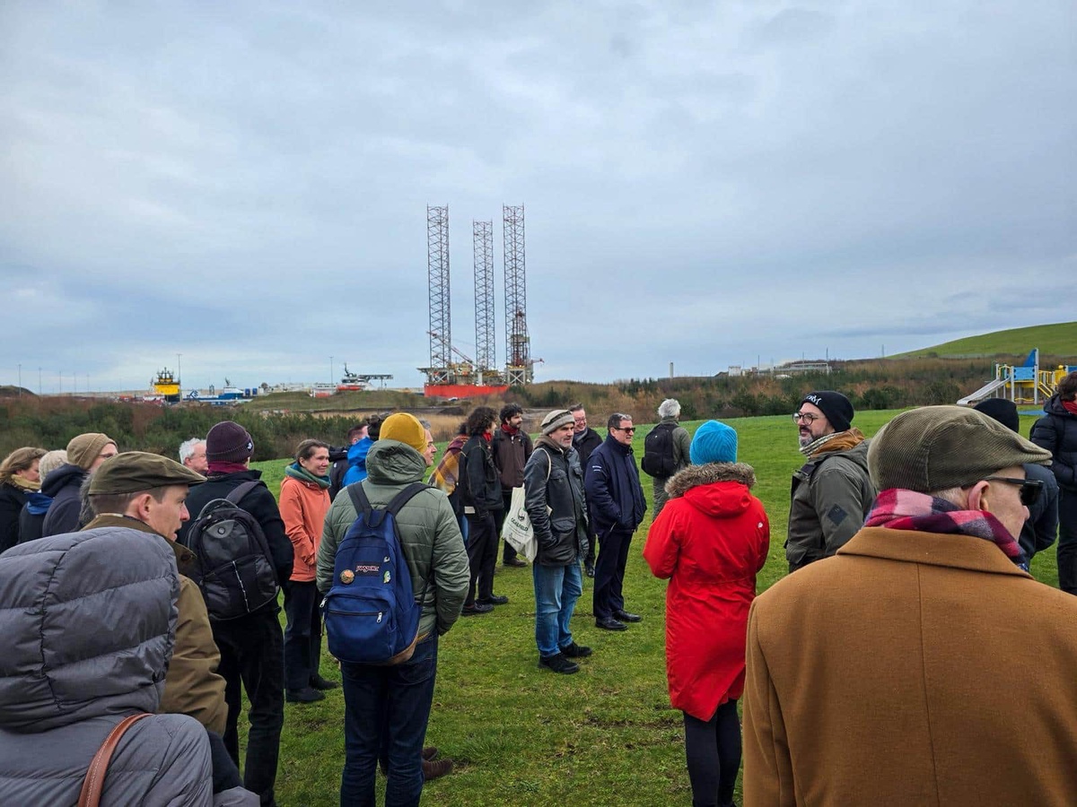 Just-Systems researchers visiting St Fittick's park in Torry, Aberdeen
