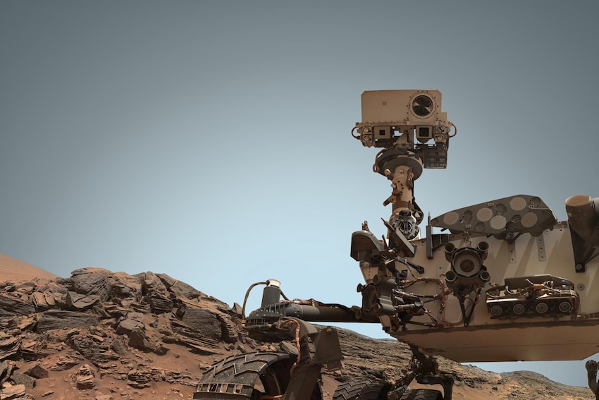 The NASA Curiosity Rover on the surface of Mars