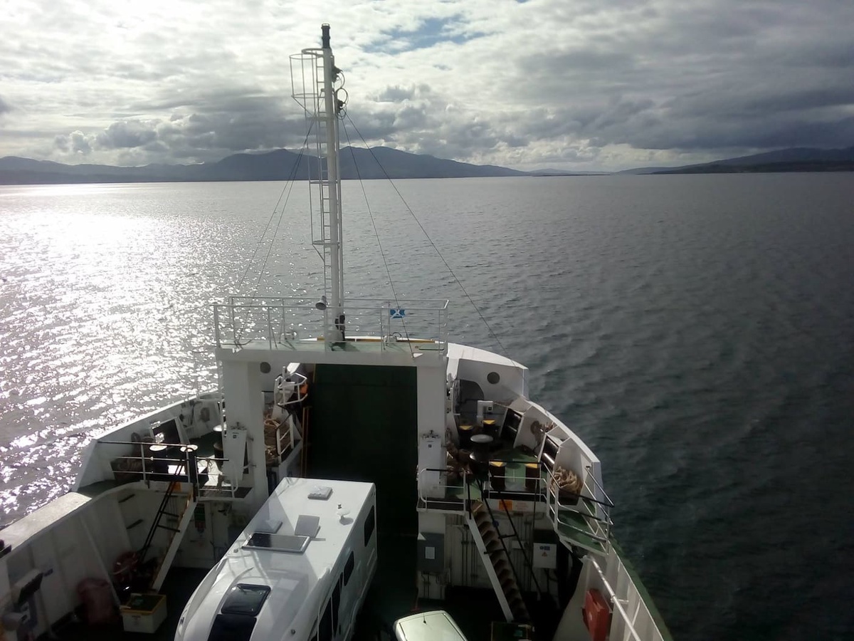 view of a boat near mull