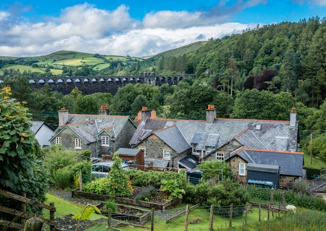Houses at Lake Vyrnwy, Oswestry, Wales