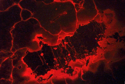 CL image of garnet in high pressure marble