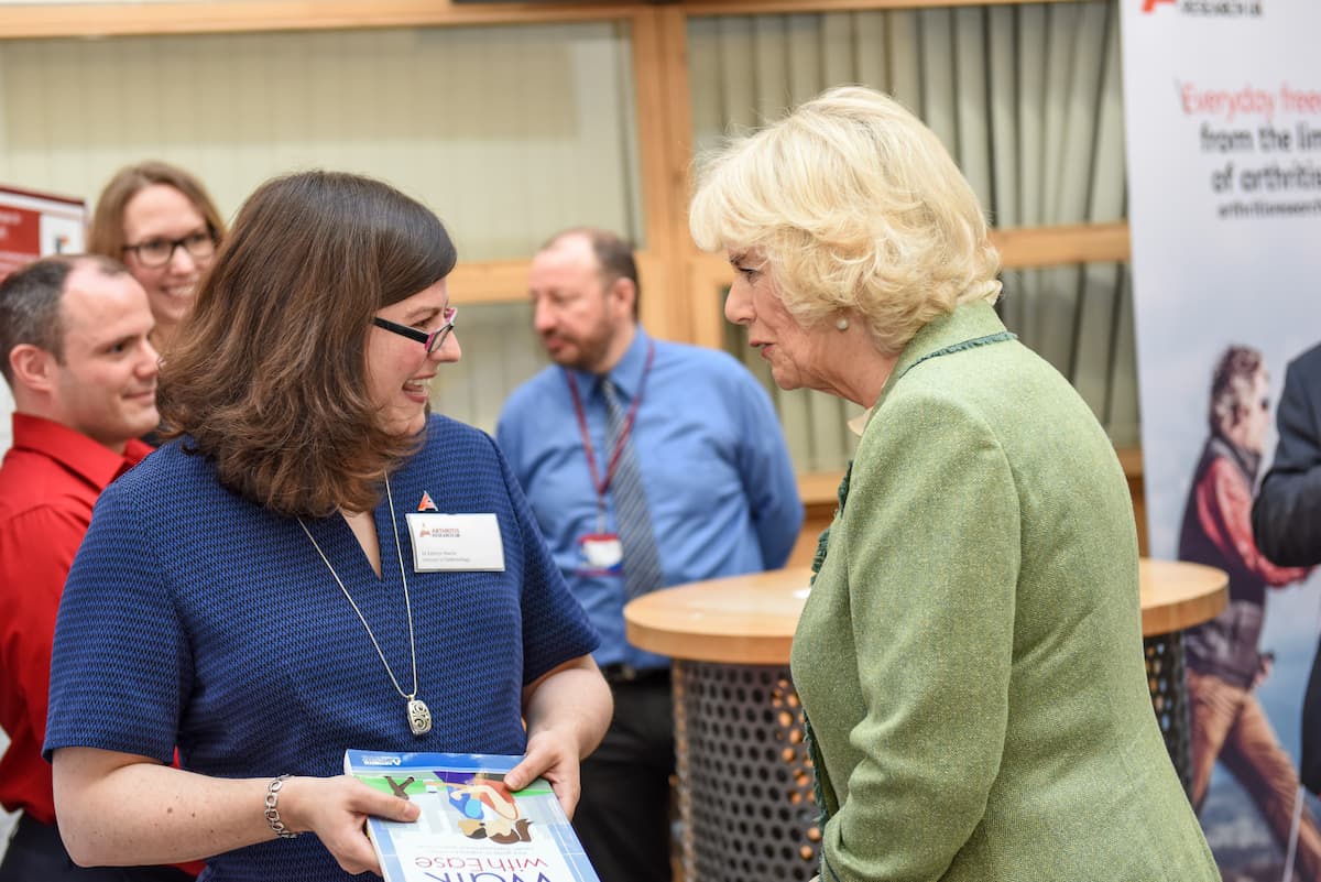 Queen Camilla meeting staff