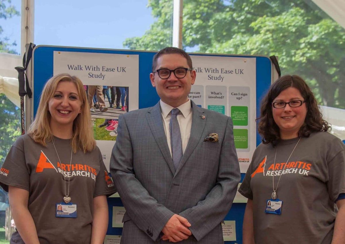 2 arthritis research uk workers with Paul Mealor