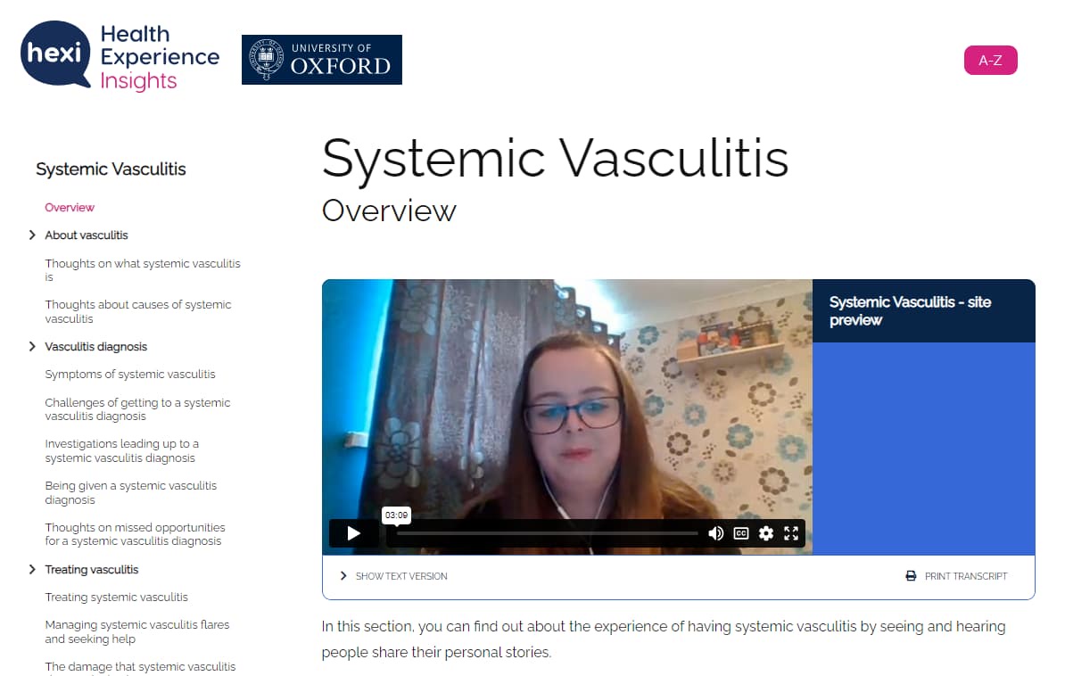 systematic vasculitis story screenshot