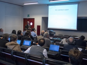 Professor Silvio Aime presenting an update on Work Package 8