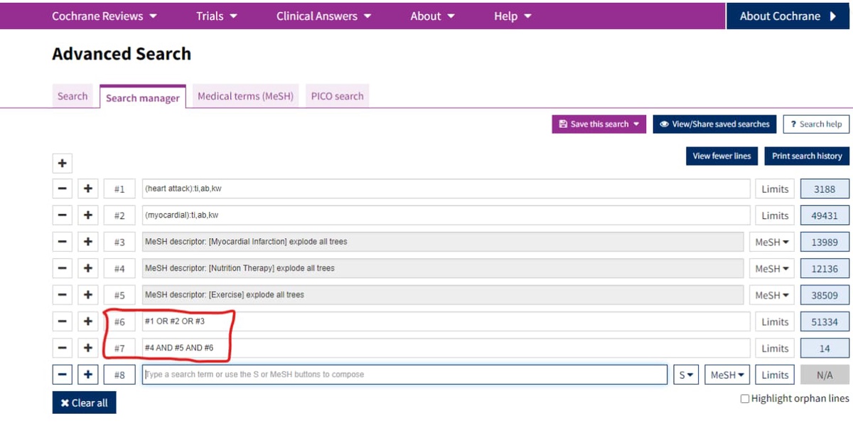 Image shows how to combine the search terms