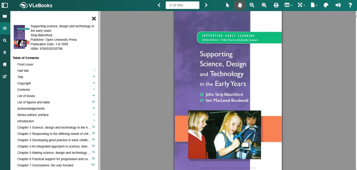 Screenshot of the VLE reader