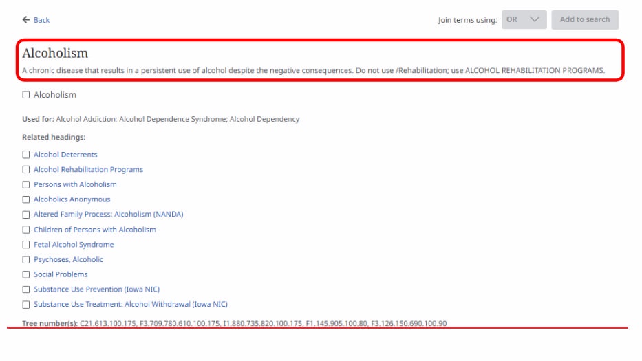 Image of CINAHL search bar