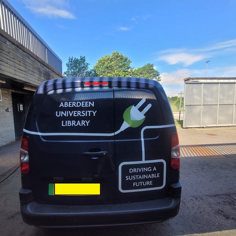 University of Aberdeen library electric Van
