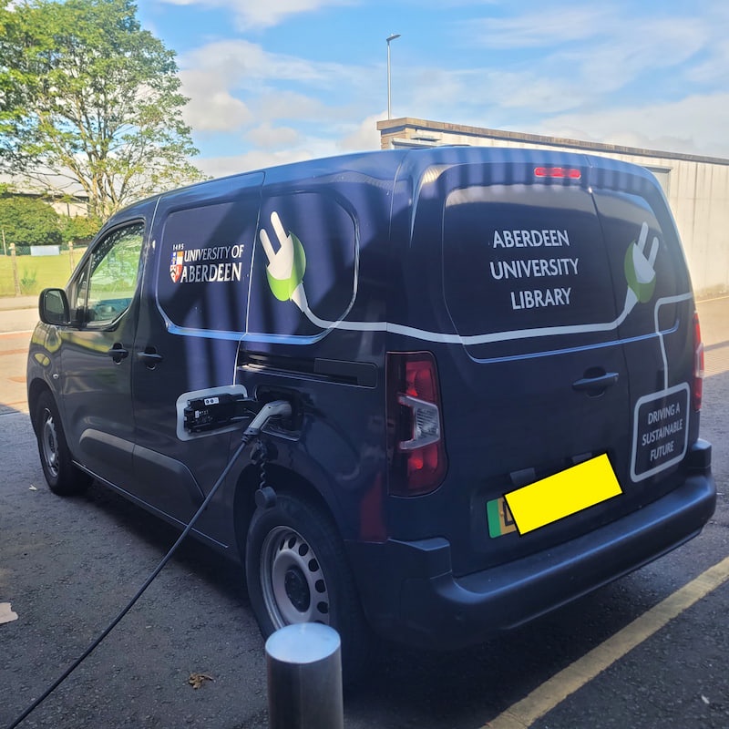 University of Aberdeen library electric Van