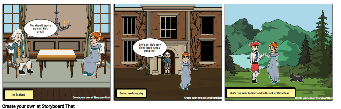 A cartoon of 'Jock of Hazeldean'