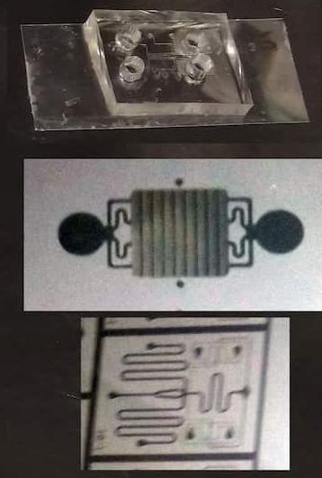Examples of manufactured chips from the microfluidics laboratory. Image credit: Claudiu Giuraniuc.