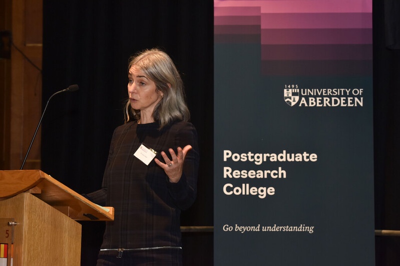 Dr L Leiper (PGRC Manager) Delivering a Talk on Responsible Research