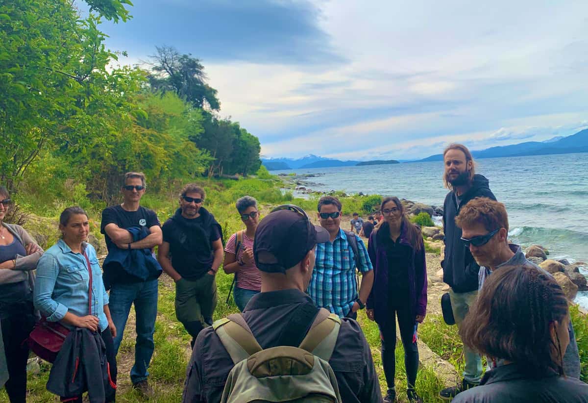 group of people on jungle beach