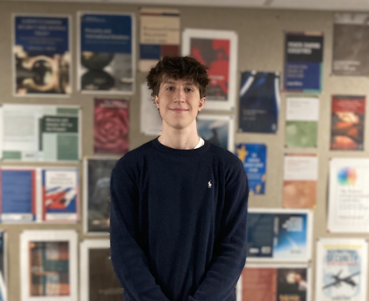 A student standing