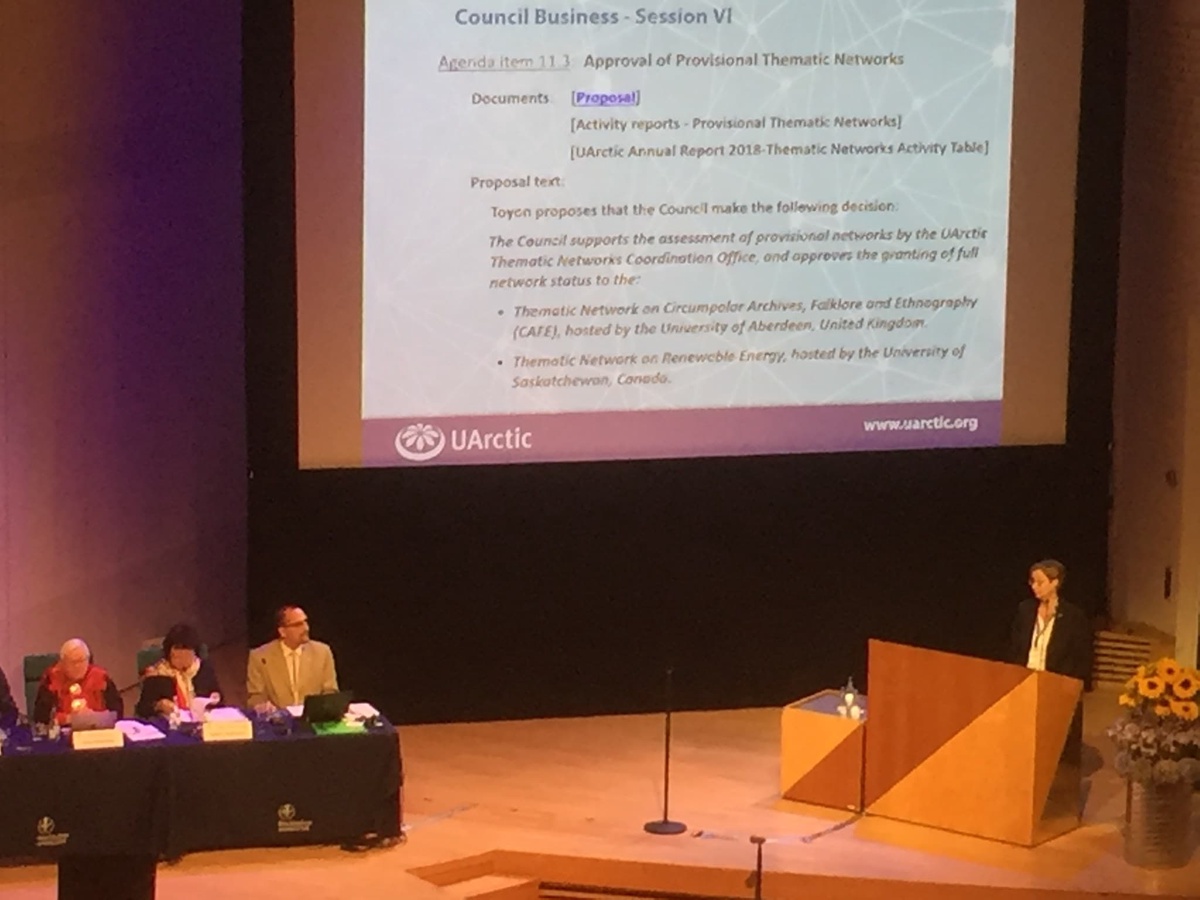 presentation on a stage