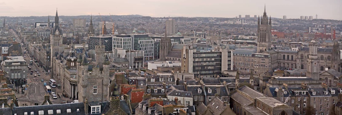 view across the city
