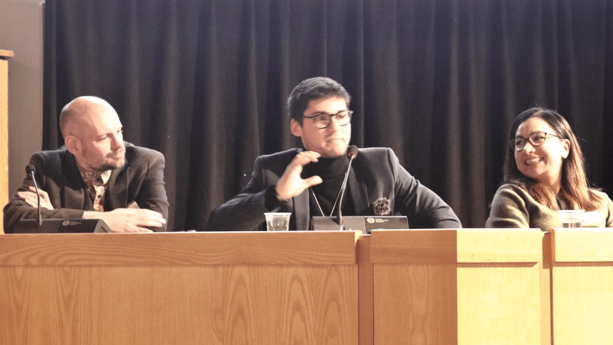 Panellists Malcolm Harvey, Mitko Dimitrov and Hossa Skandary-Macpherson