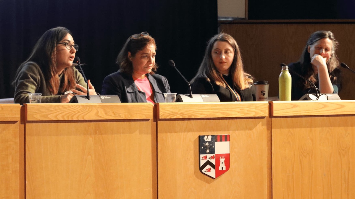 Panellists Hossa Skandary-Macpherson, Nassima Brown, Kirsten Koss and Kirsty Kiezebrink