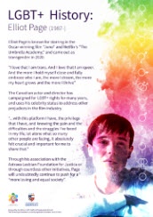 LGBT+ History poster about Elliot Page