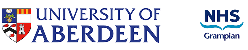 The University of Aberdeen logo and The NHS Grampian logo