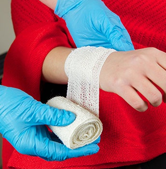 Image of bandage being applied