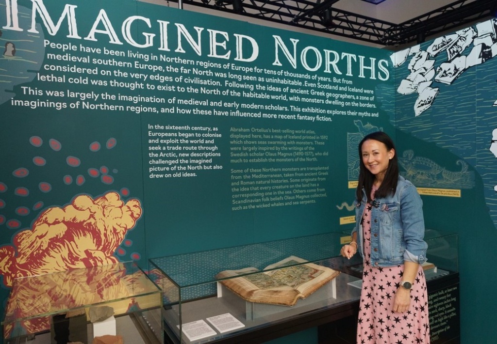 Johanna Basford with the Ortelius Atlas