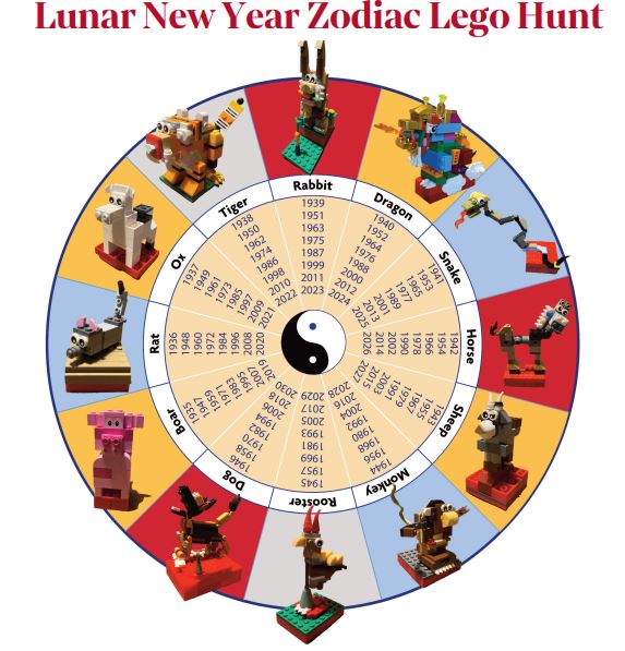 Lunar New Year Zodiac Lego Hunt
