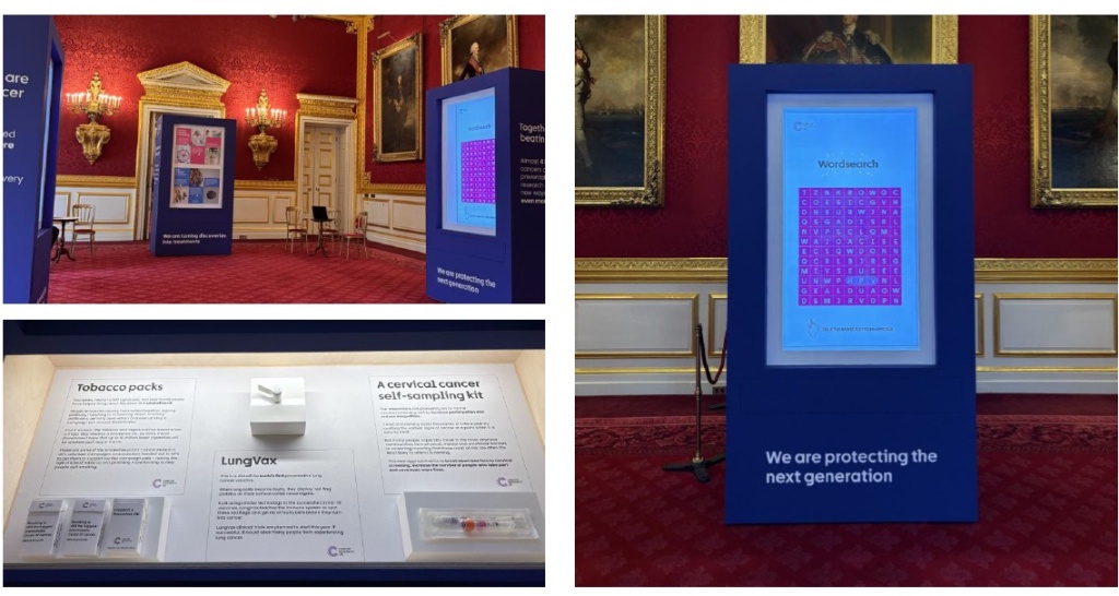Photos from King and Queen's celebration of 125 years of Cancer Research UK at St James's Palace