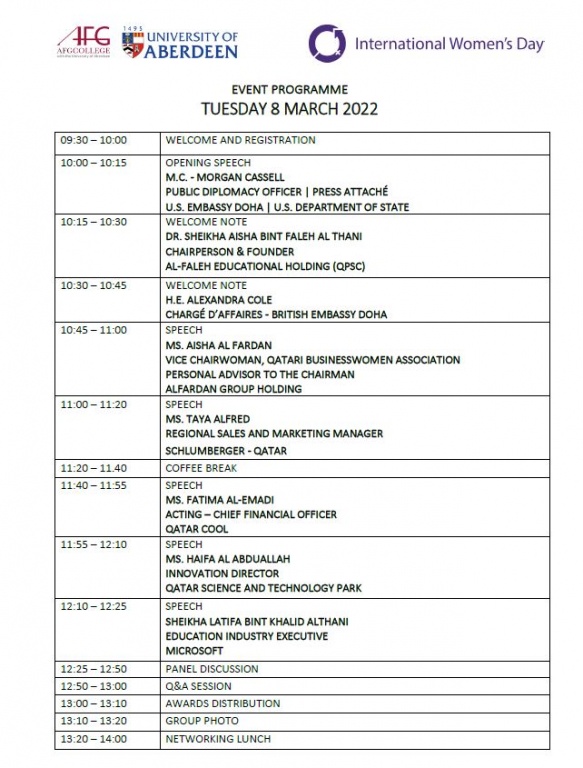 The International Women's Day Programme