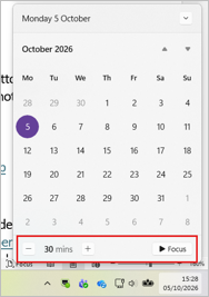Screenshot of focus tool