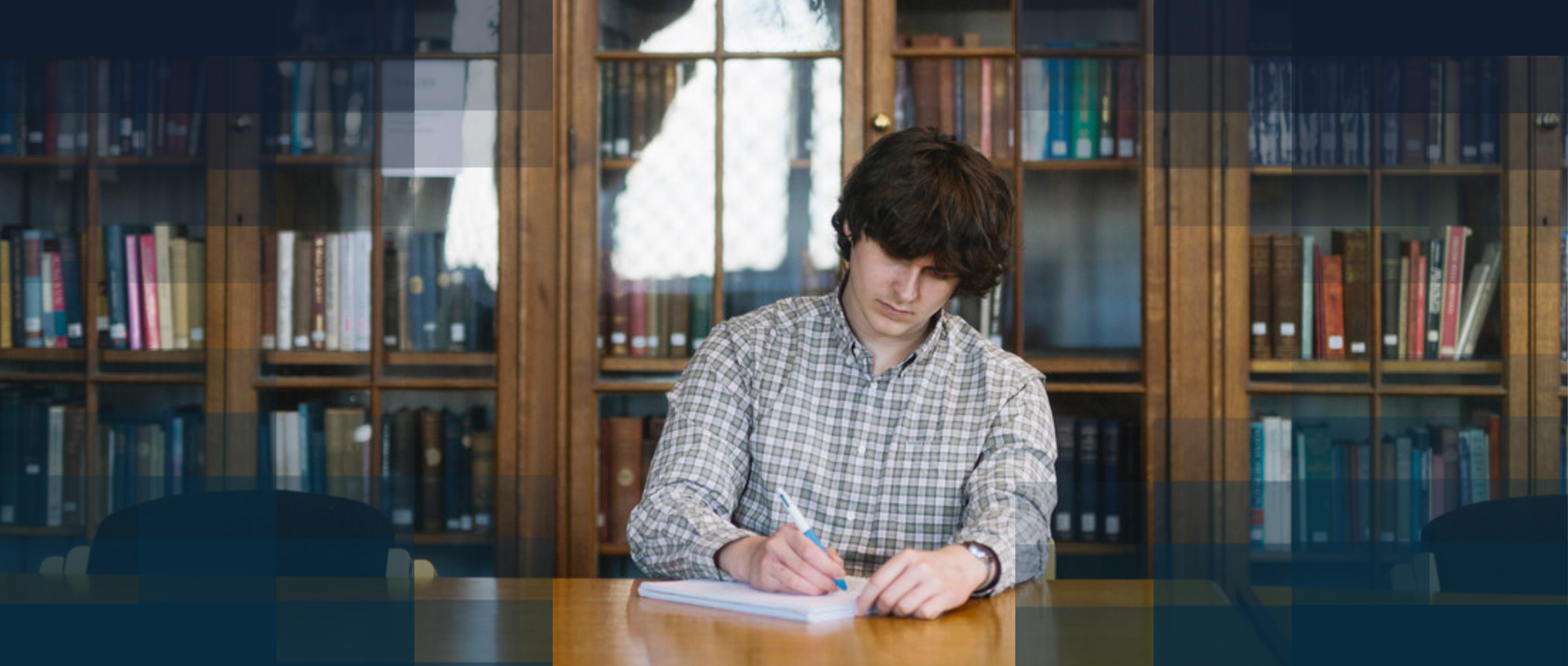 A student in the library
