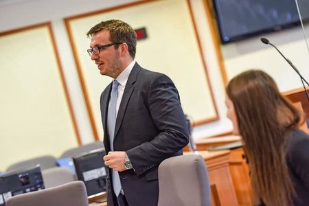 Law students in court