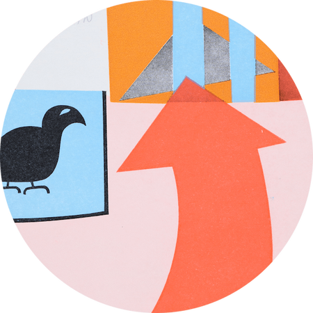 Abstract image with bird and arrow