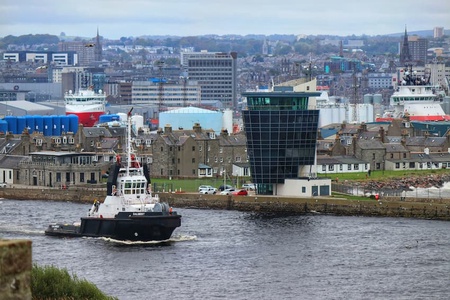 A ship in Aberdeen harbour