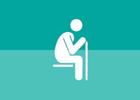 icon of an old person with a crutch