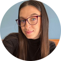 Smiling woman with glasses