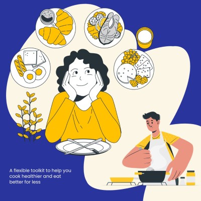 Image of the Cook Healthy, Eat Well Booklet front page