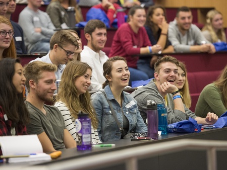 Students in lecture theatre