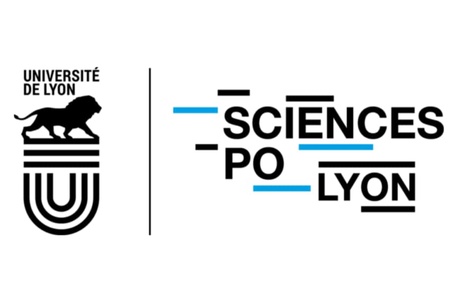University symbol with text reading 'Sciences Po Lyon'