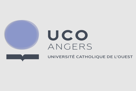 Text reading 'UCO - Universite Catholique De L'Ouest' with university emblem