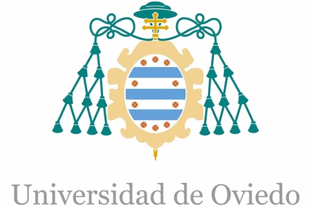 University crest with text reading 'University of Oviedo' in Spanish