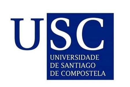 Text reading 'USC - University of Santiago de Compostela' in Spanish