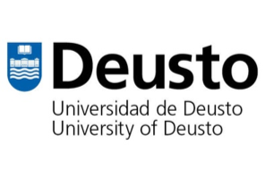 University crest with text reading 'University of Deusto' in Spanish and English