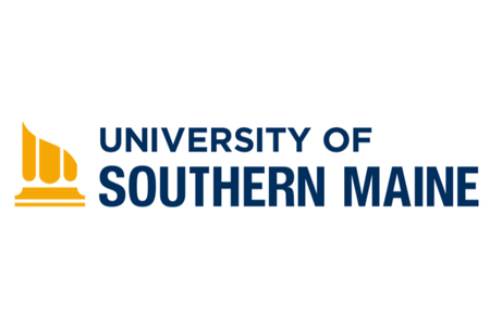 Text reading 'University of Southern Maine' with university emblem