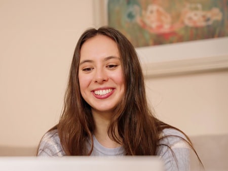 smiling female student