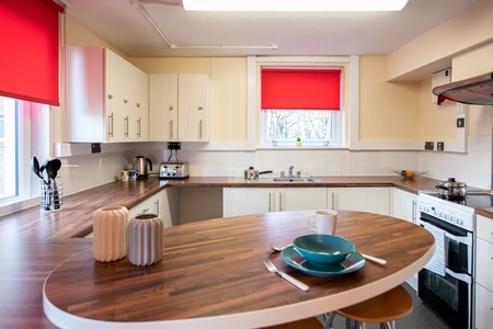 Smart looking kitchen in student accommodation